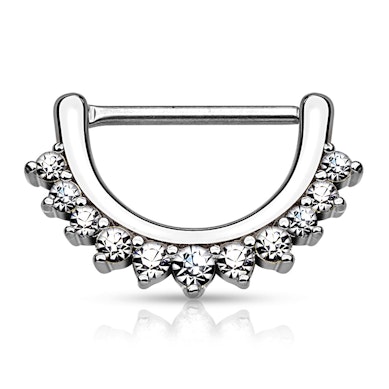 Nippleclicker med stenkant i halvmåne