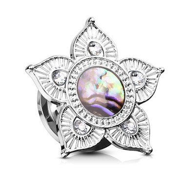 Plugg med lotusblomst og abalone