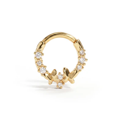 Forovervendt ring med sommerfugler