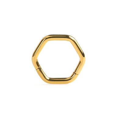 Heksagonal hengslet ring i titan