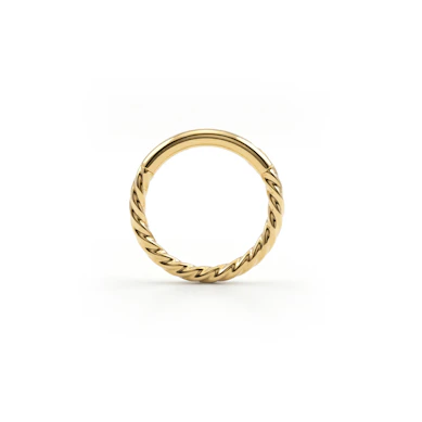 Vridd titanring med hengsel