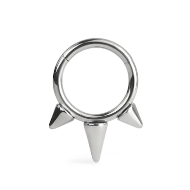 Ring av titan med hengsel og spikes