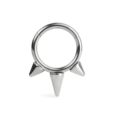 Ring av titan med hengsel og spikes
