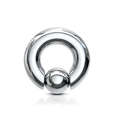 Stor captive bead ring med lett pop-out kule