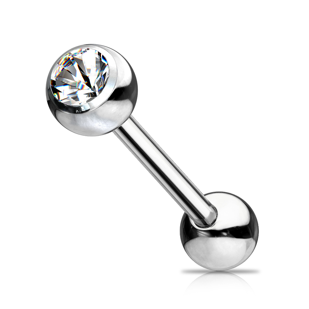 Tungepiercing av titan med sten