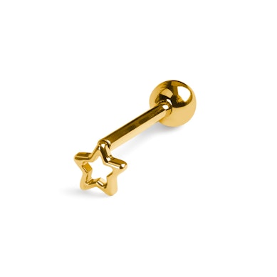 Tungebarbell i titan med stjerne