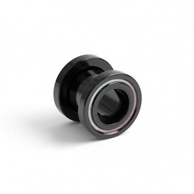 Svart tunnel med perlemorskant