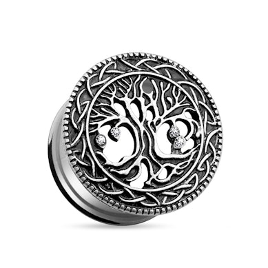 Tunnel av kirurgisk stål med livets tre