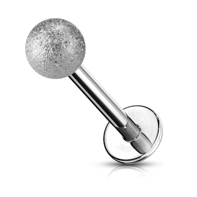 Labret med diamantlook.