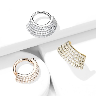 Ring med stener i rekker