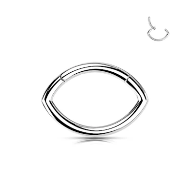 Ovalformet henglset ring av titan