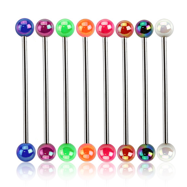 Industrial barbell med metalliske akrylkuler