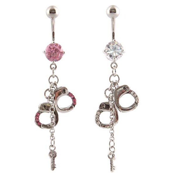 Navlepiercing med håndjern