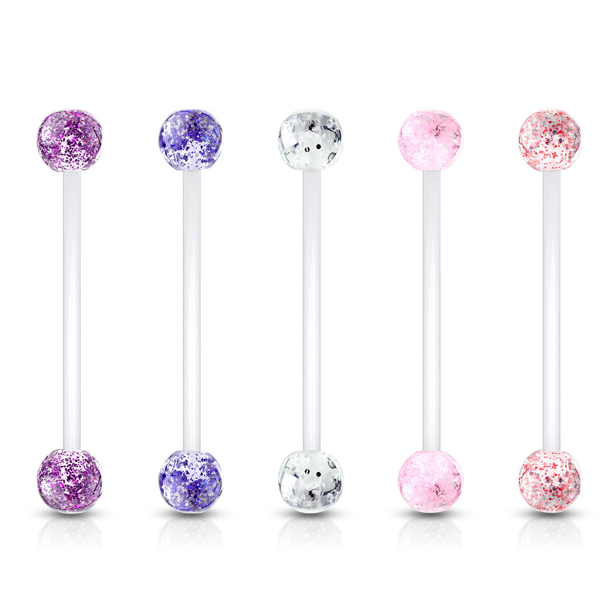 Navlepiercing til gravide med glitterkuler