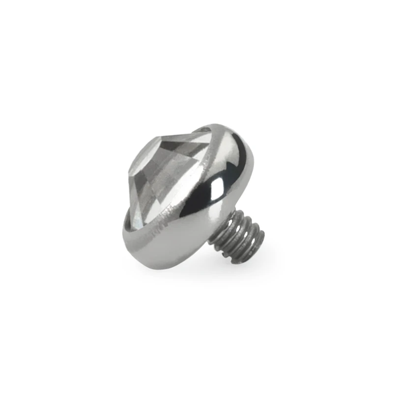 Dermal anchor av titan med sten