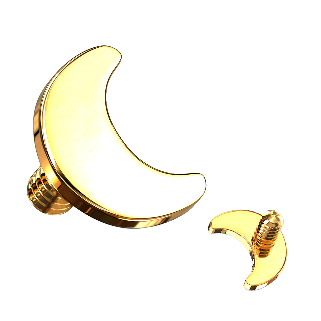 Dermal top i form av måne i titan