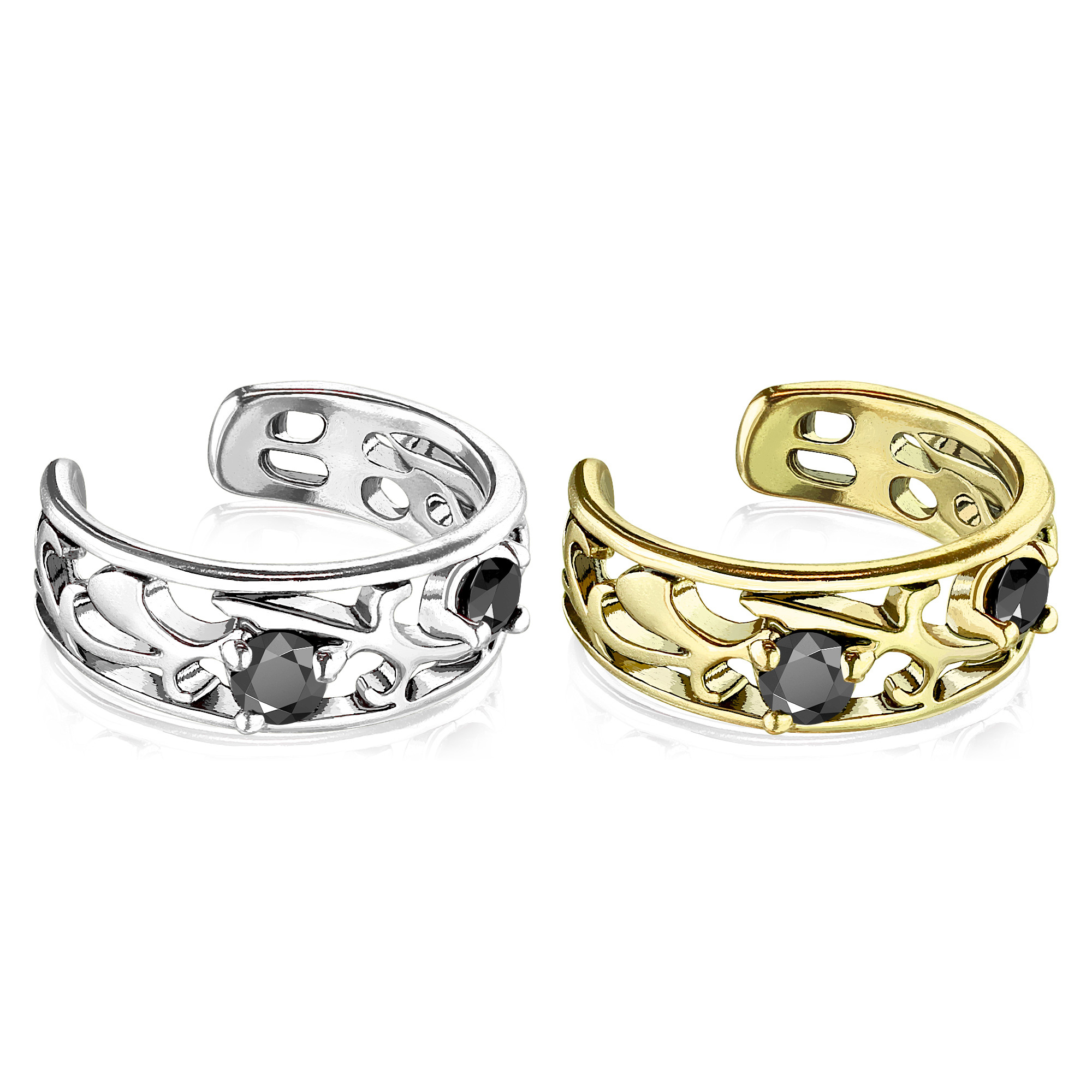 Earcuff med forgrenet filigrandesign