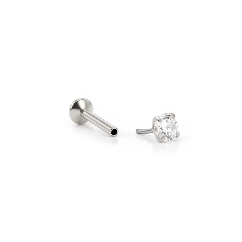 Push-in labret med toppsten