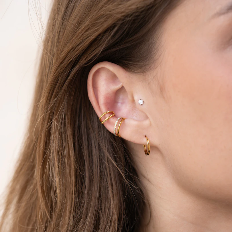 Push-in titanlabret med klørfattet sten