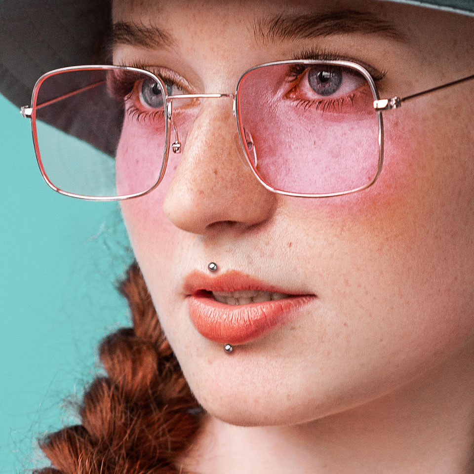 push-in labret av titan