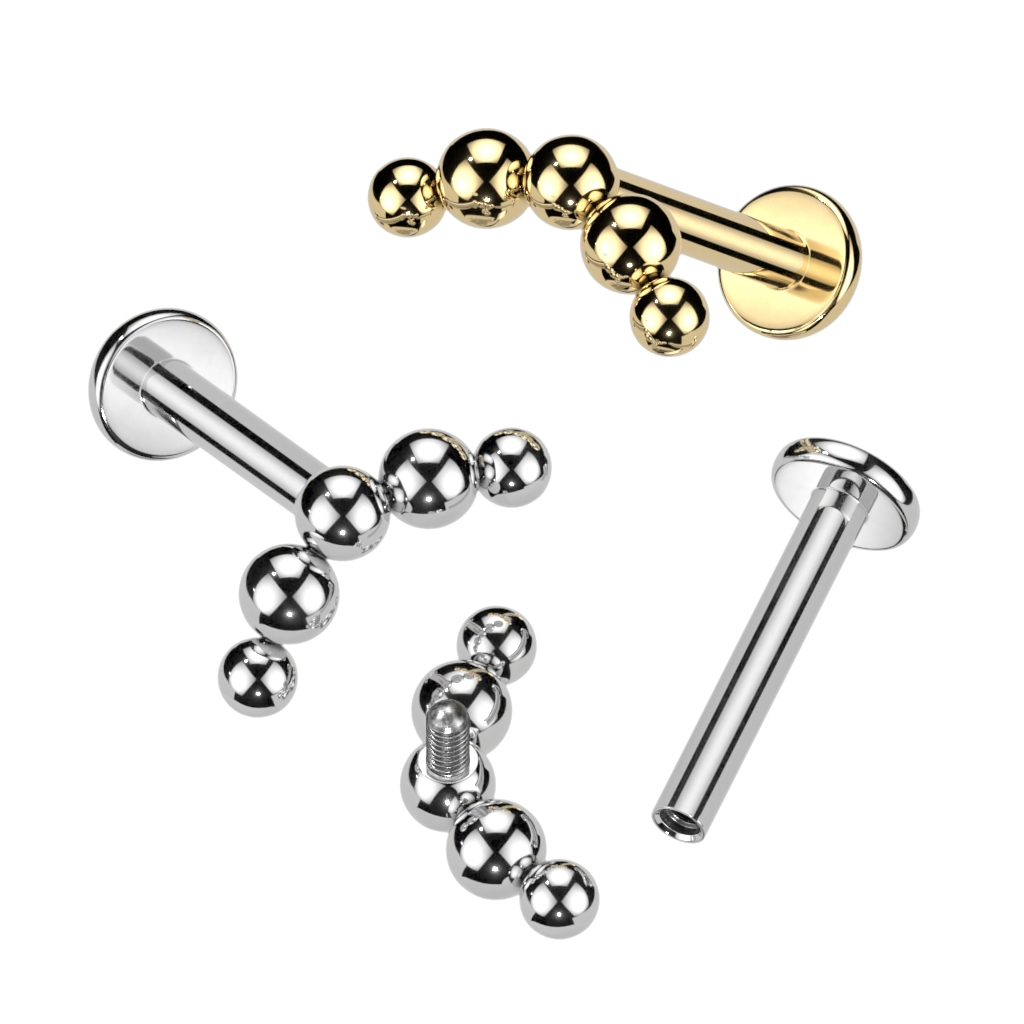 Titanlabret med perledekorert topp