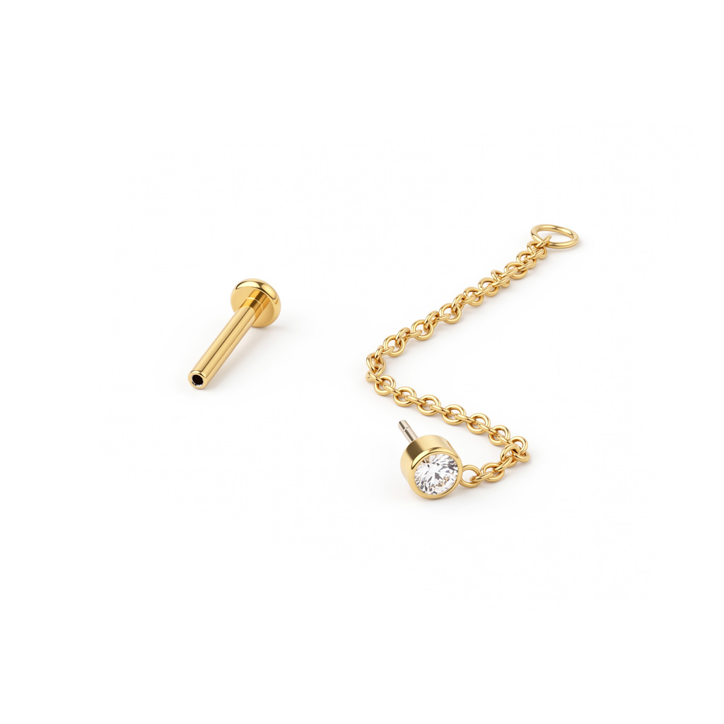 Titanlabret med sten og kjede