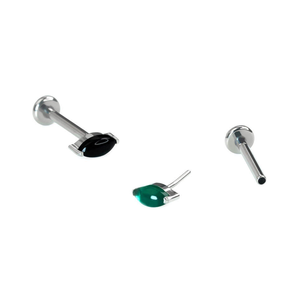 Titanlabret med naturlig sten
