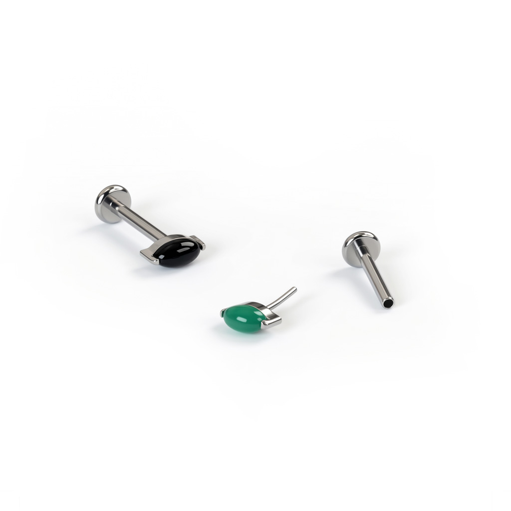 Titanlabret med naturlig sten