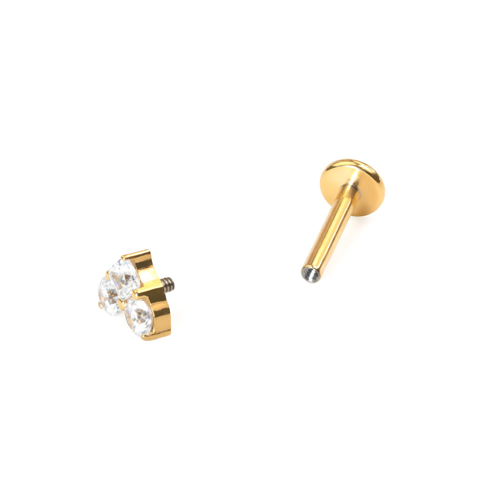 Hjerteformet titanlabret med stener
