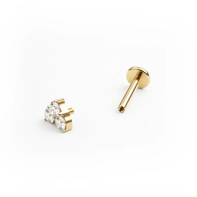 Hjerteformet titanlabret med stener
