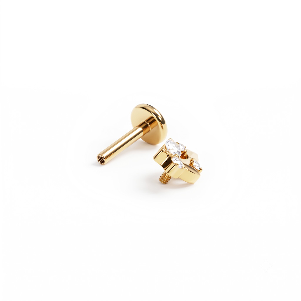 Titanlabret med blader og edelstener