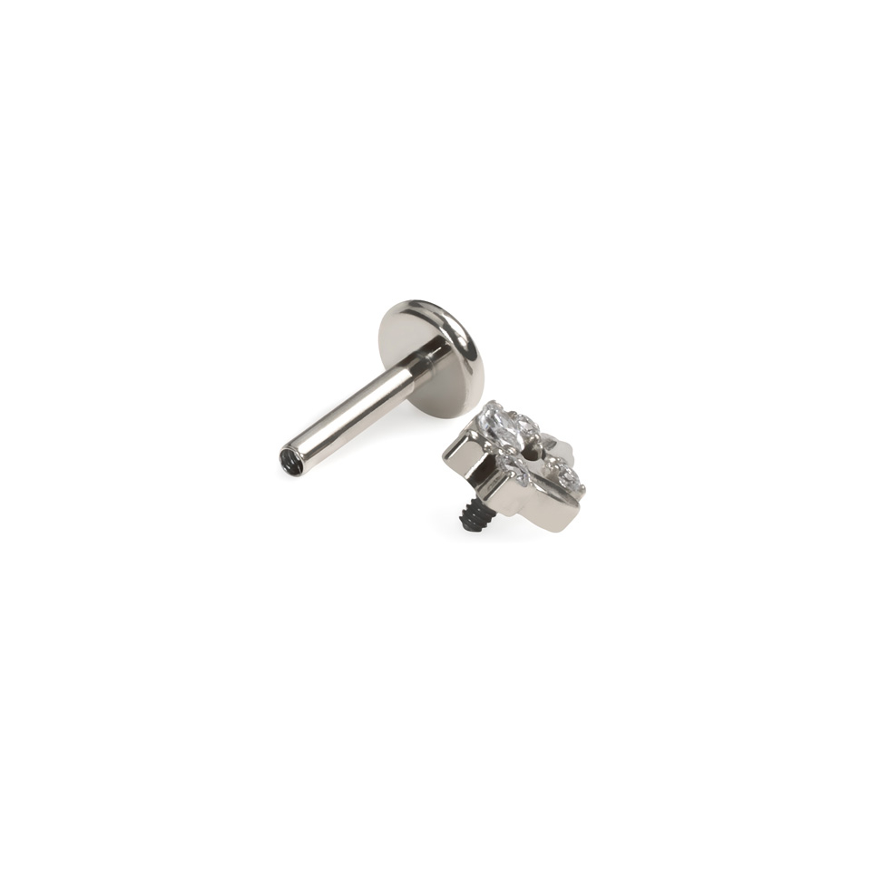Titanlabret med blader og edelstener