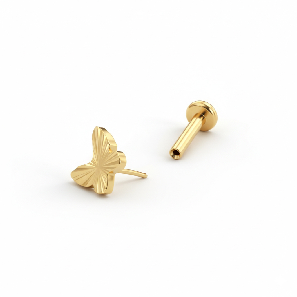 Mønstret sommerfulglabret i titan