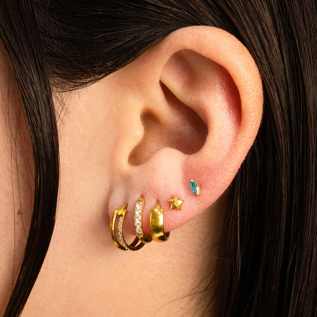 Titanlabret med fassetert stjerne