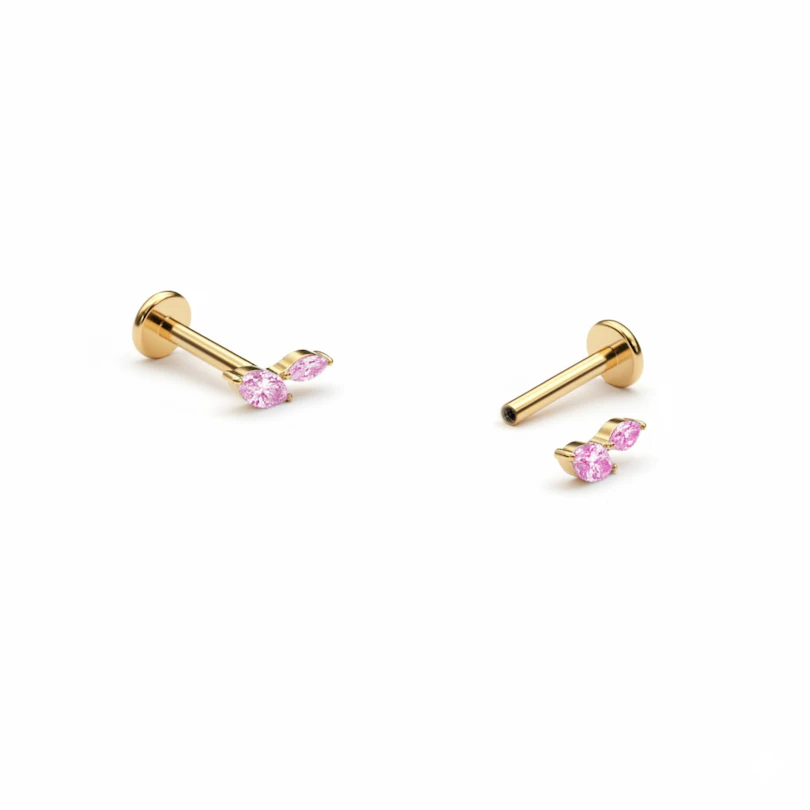 Titanlabret med marquiseslipte stener