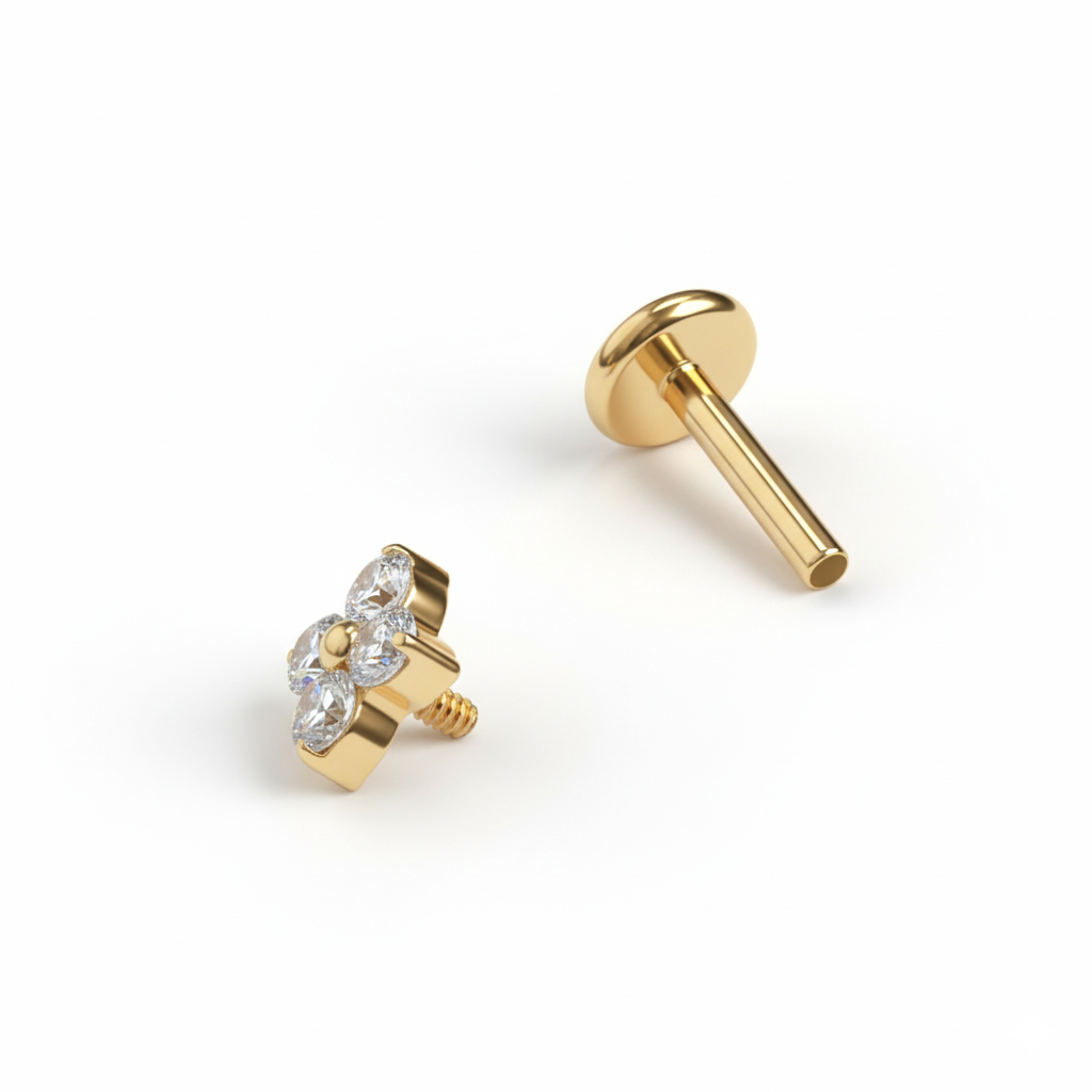 Blomsterlabret av titan i miniatyr