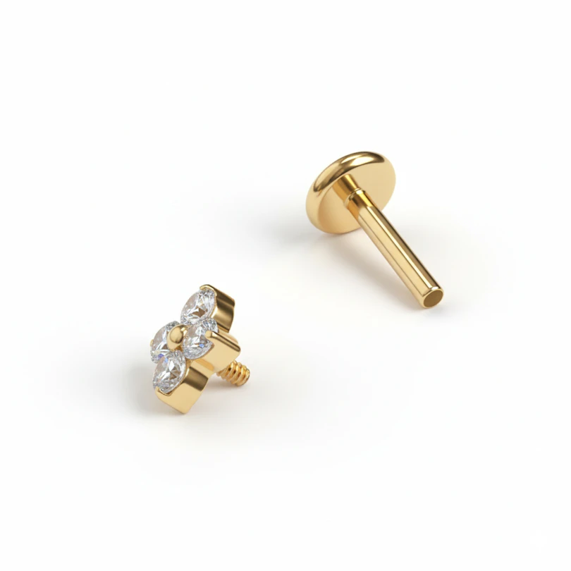 Blomsterlabret av titan i miniatyr