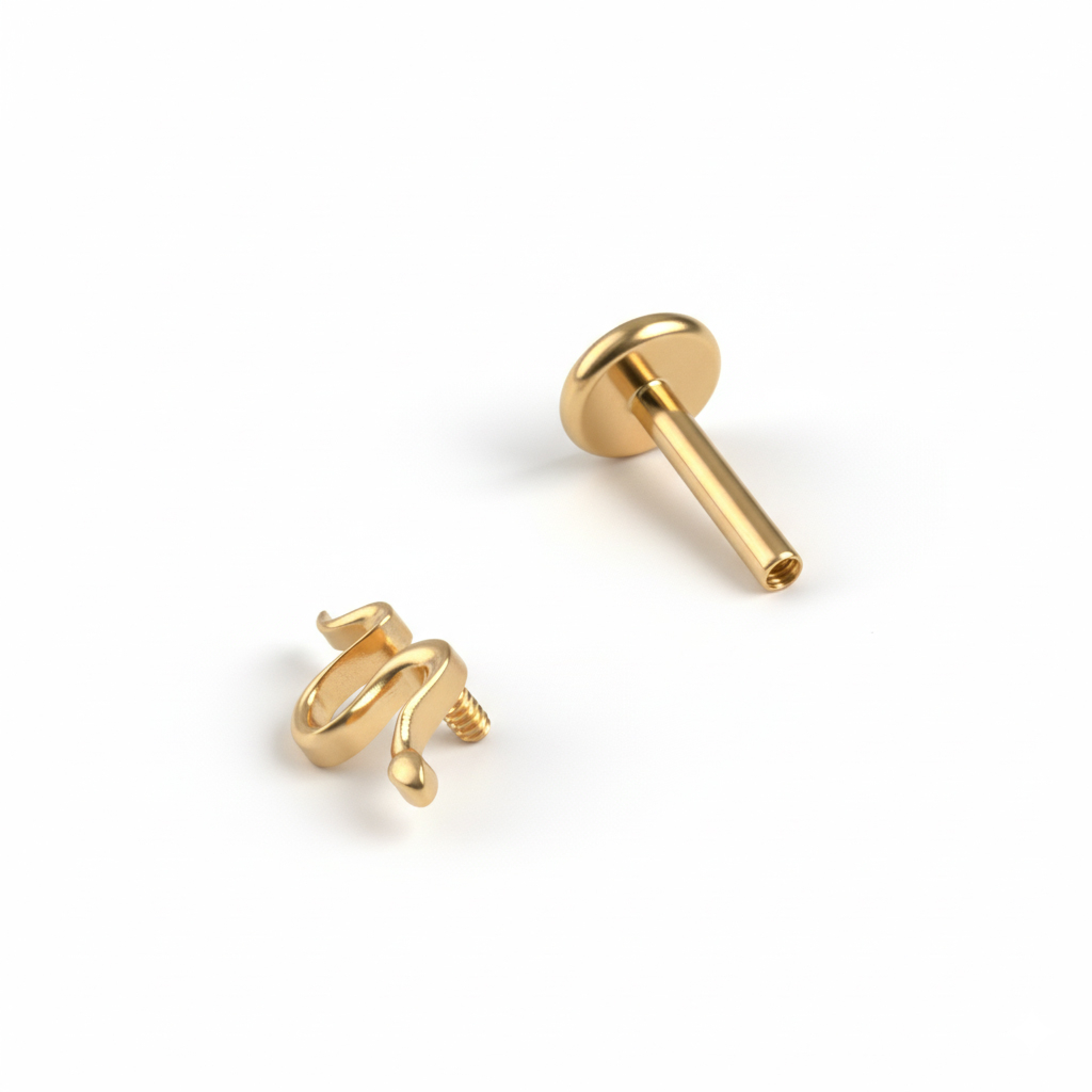 Titanlabret med liten slange