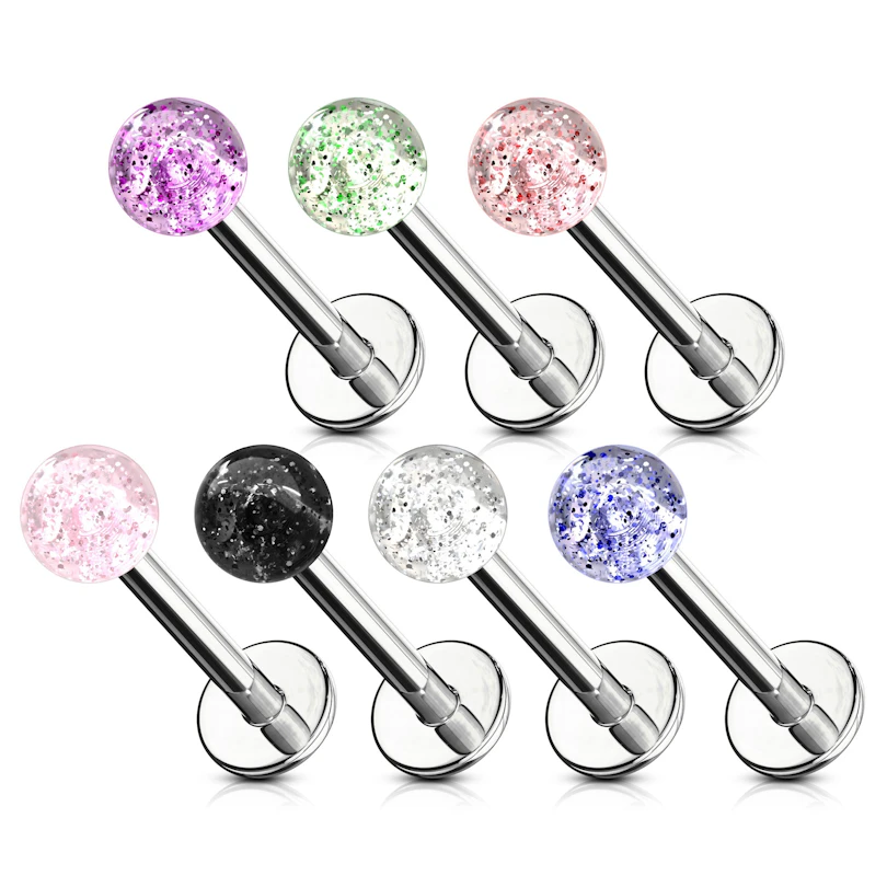 Labret med akryl kule