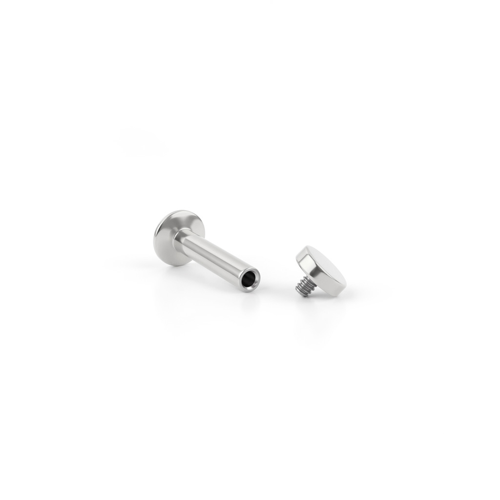 Labret med innvendig gjenge og bakplate