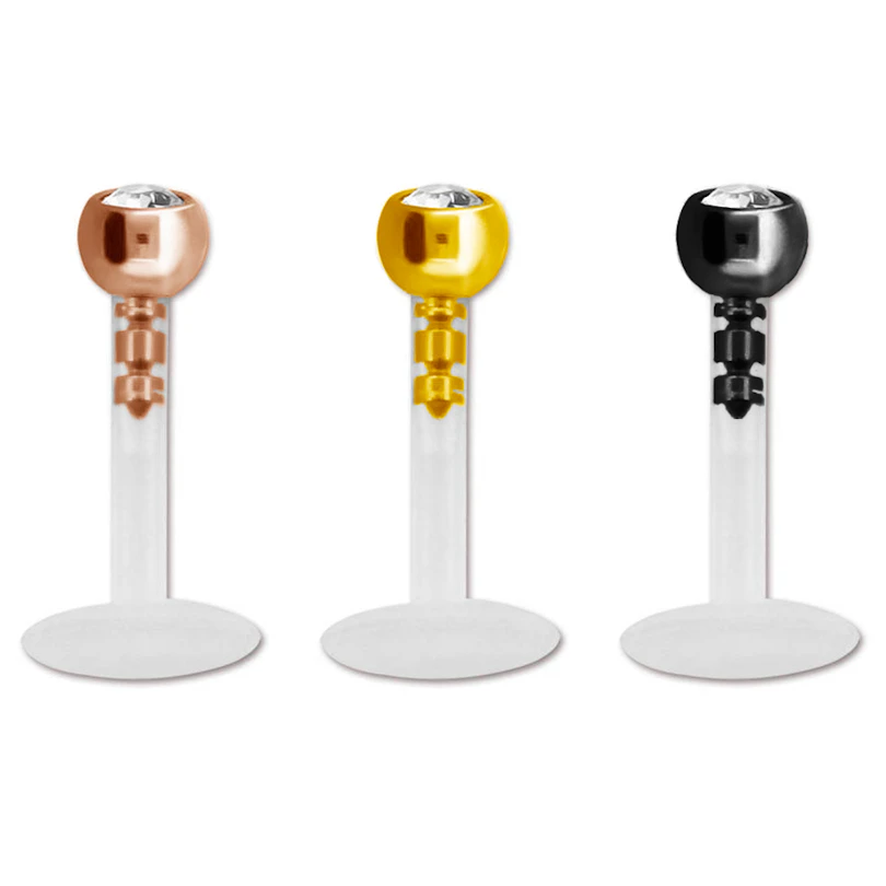 Labret av ptfe med farget stentopp