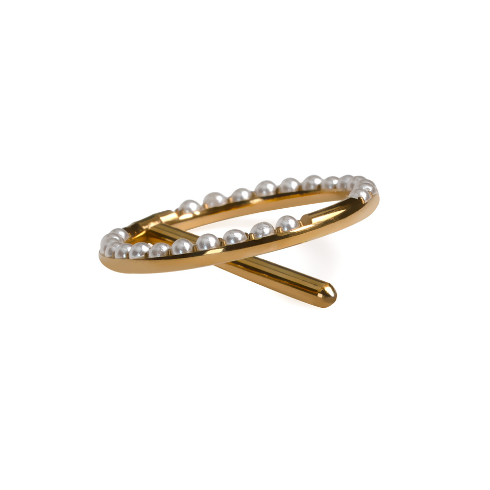 Nippelclicker i titan prydet med perler