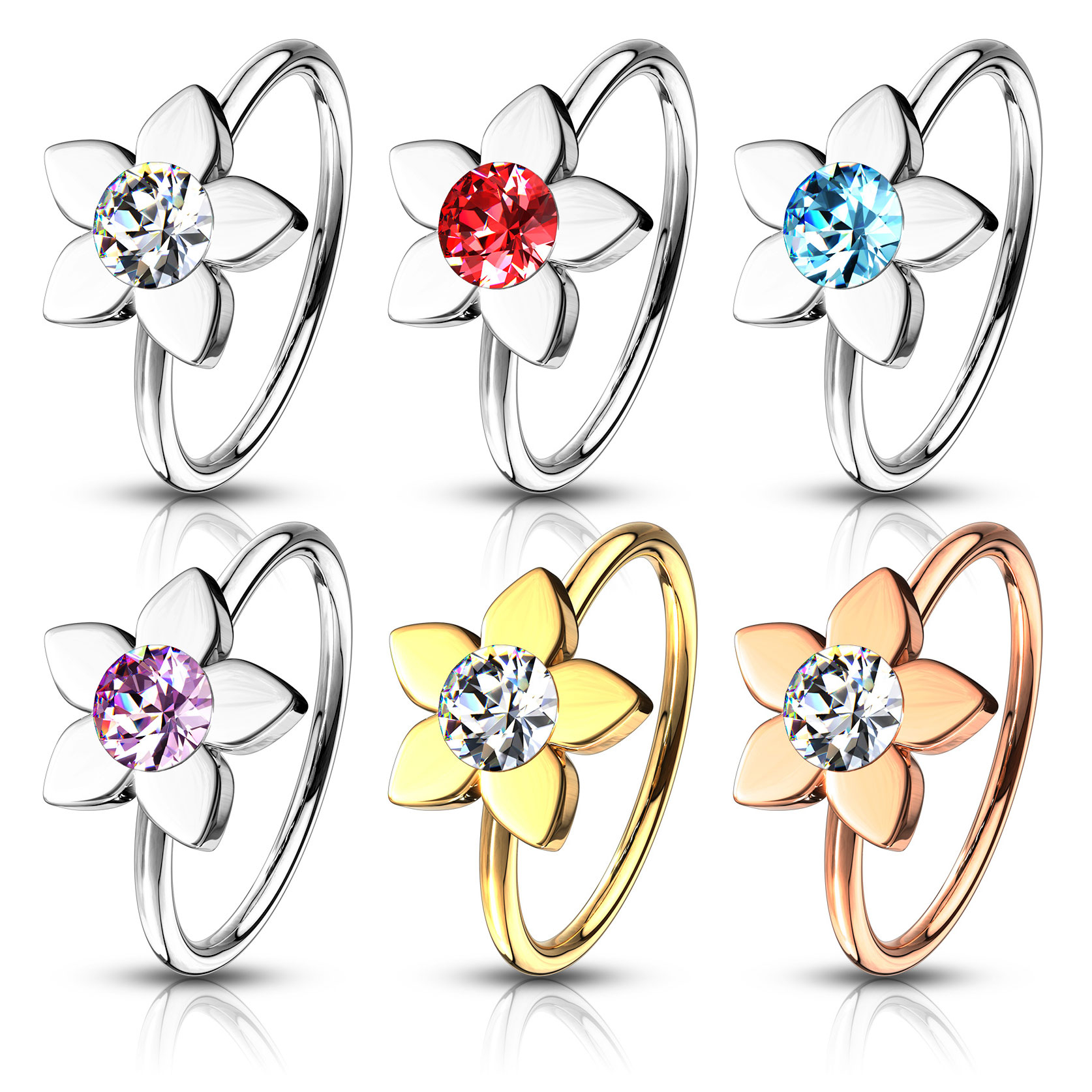 Nesering med lotusblomst og sten