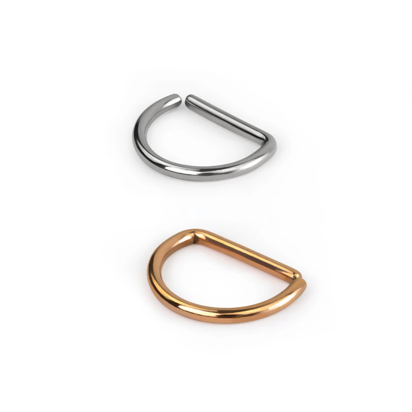 enkel d-formet ring