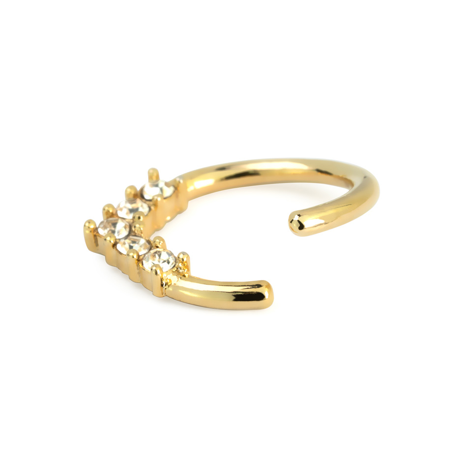 Ring med stenbesatt V-form
