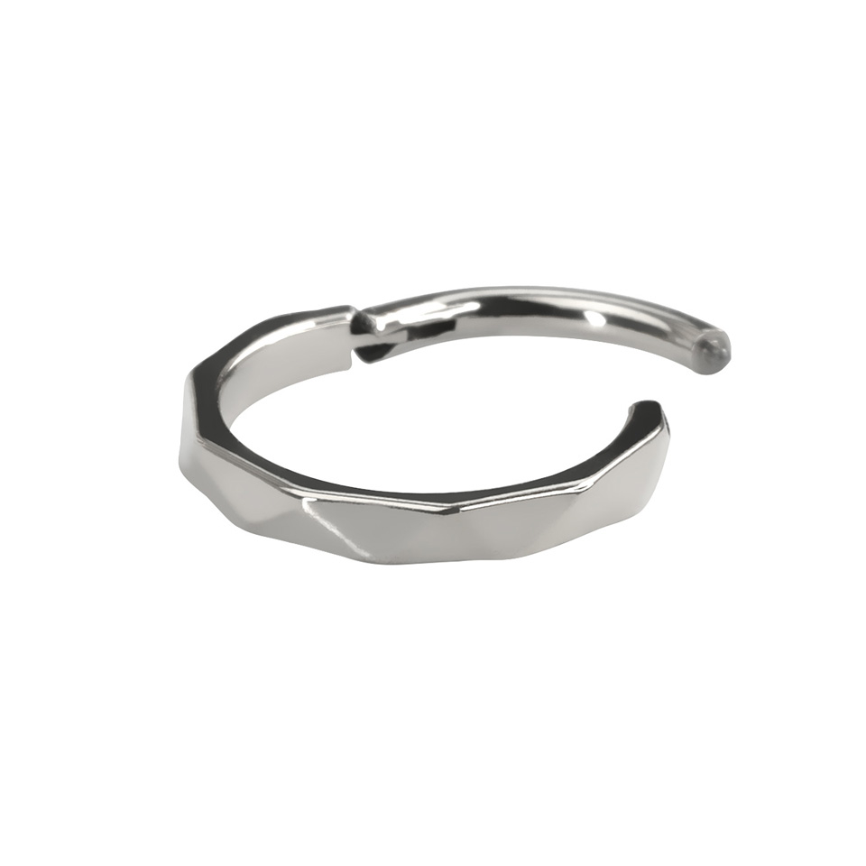 Nostrilring av titan med diamanttekstur
