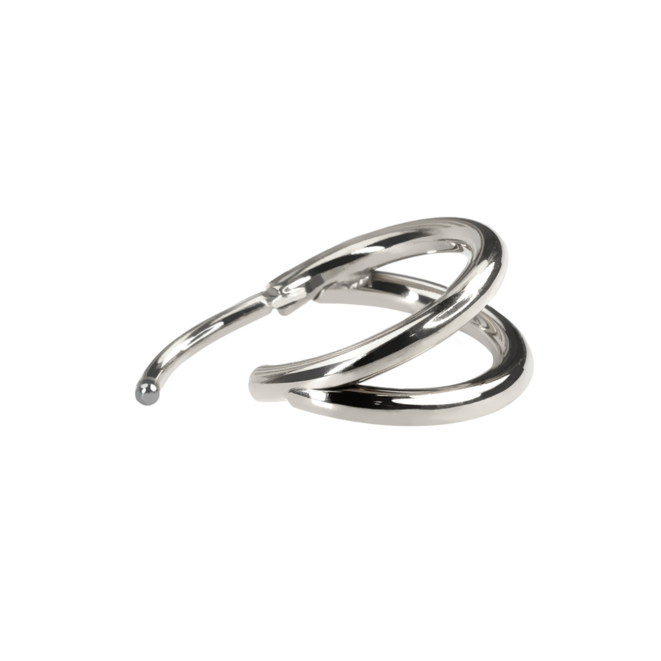 Dobbel bøylet ring titan