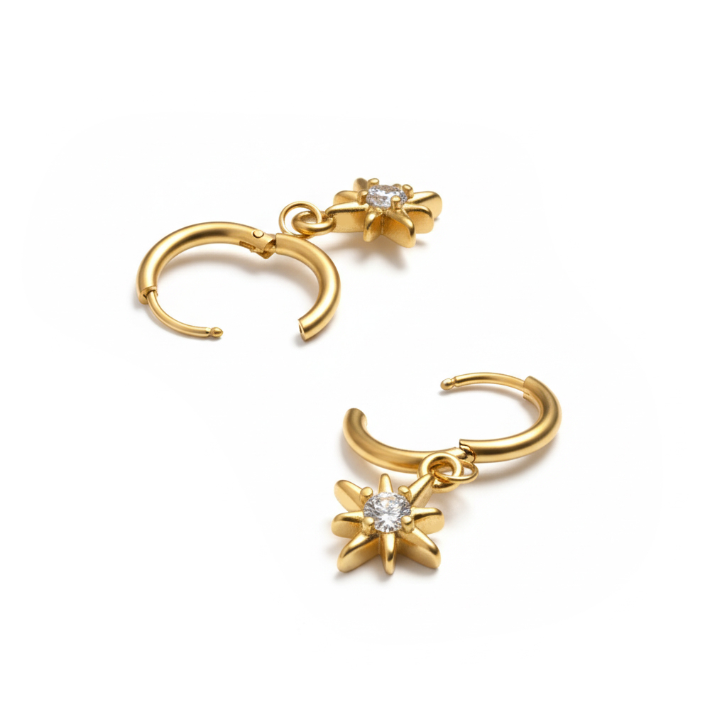 Et par huggies med solstråleanheng