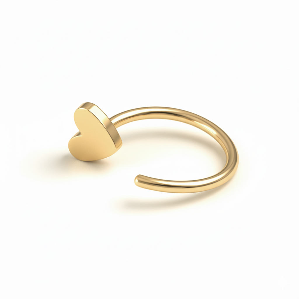 Åpen titanring med hjerte