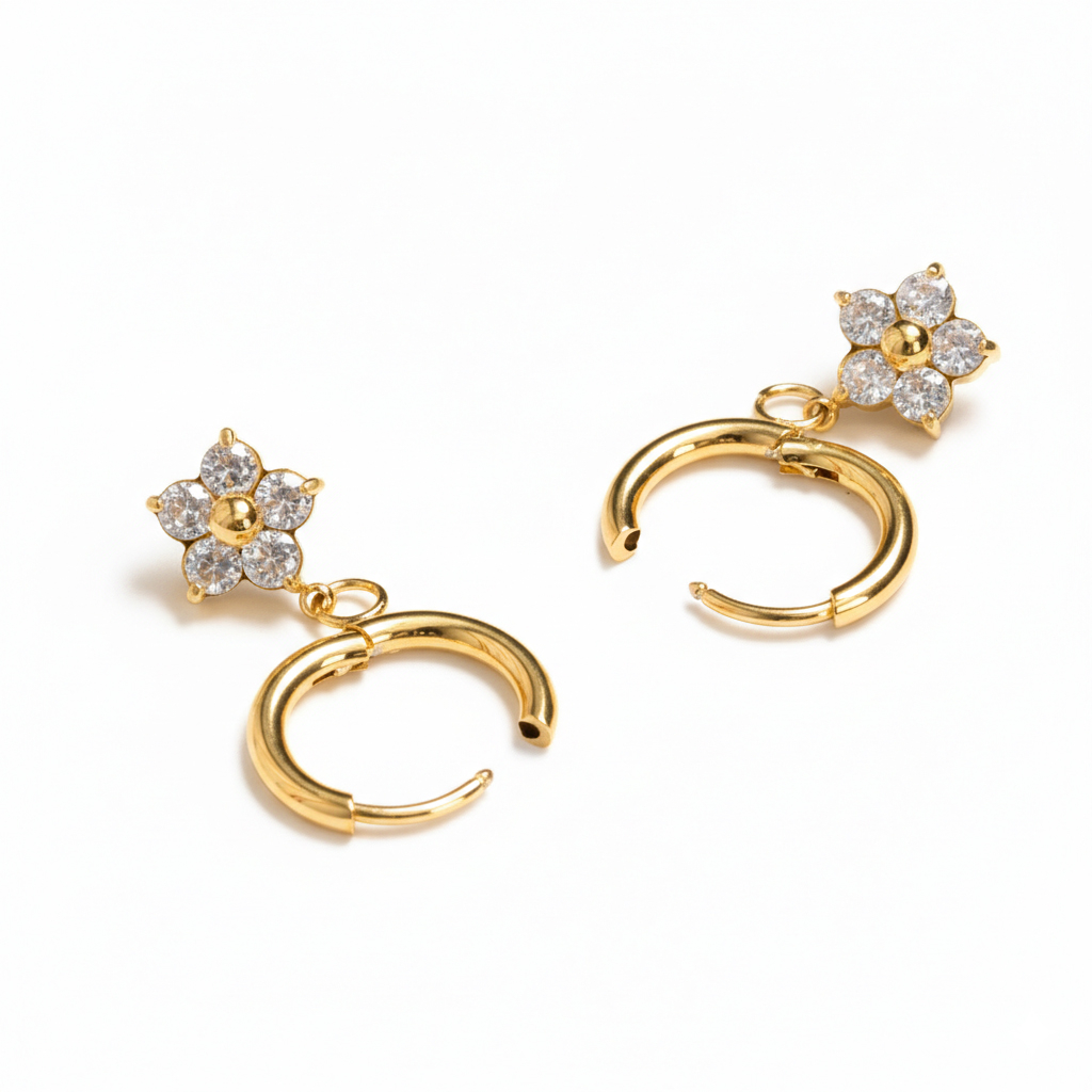 Et par åpne ringer med anheng